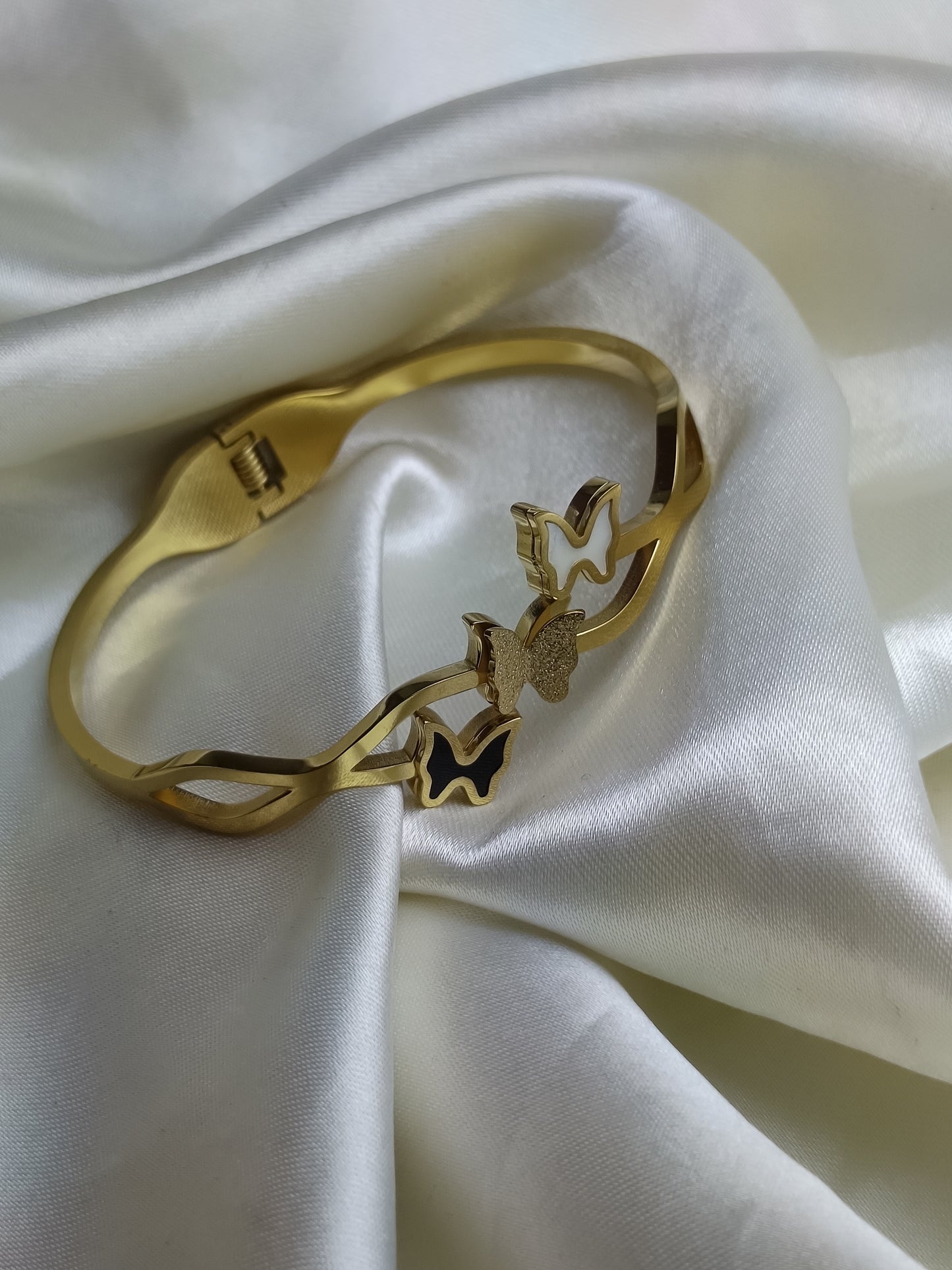 Triple Butterfly Anti Tarnish Bracelet