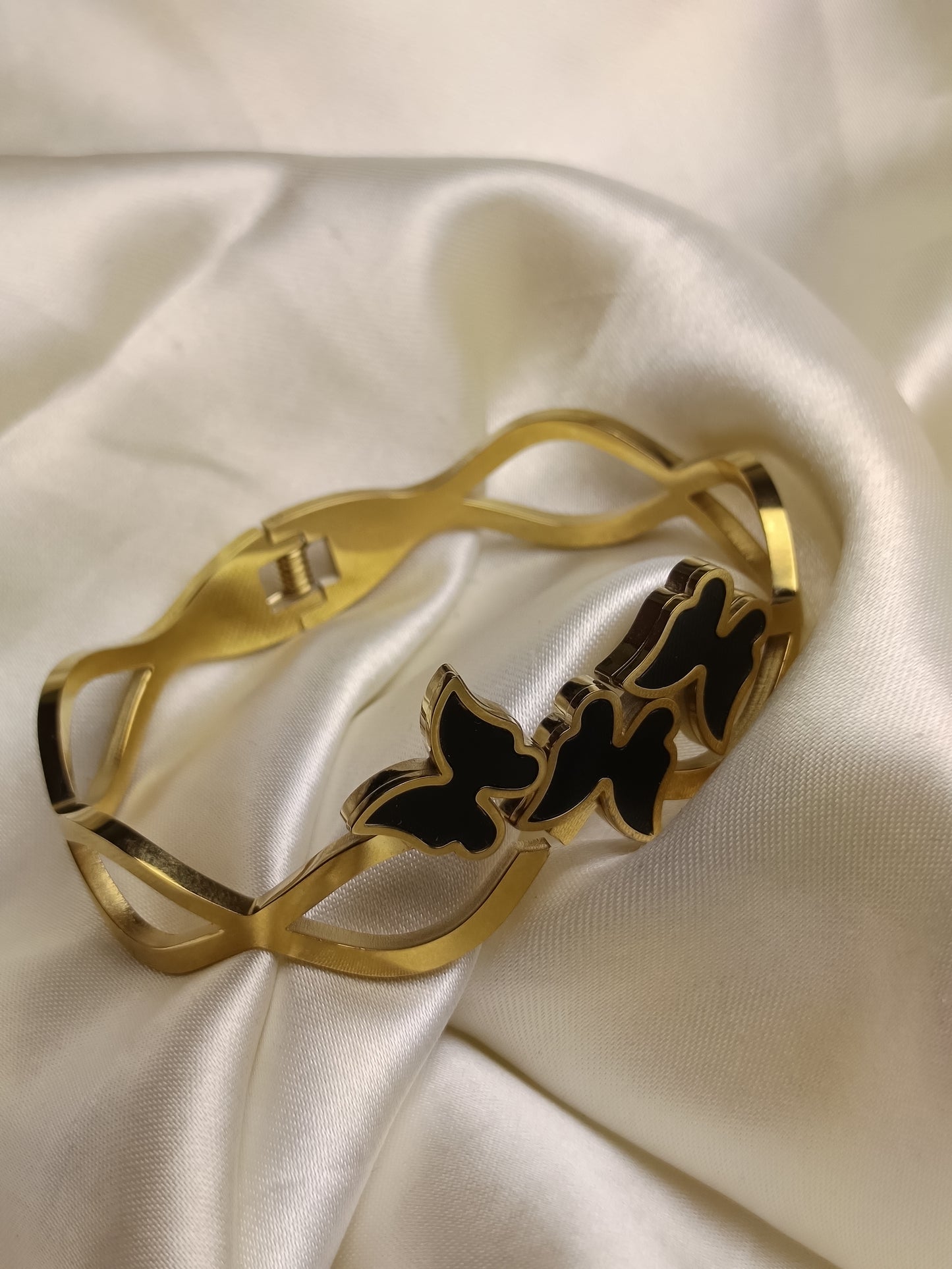 Black Butterfly Anti Tarnish Bracelet