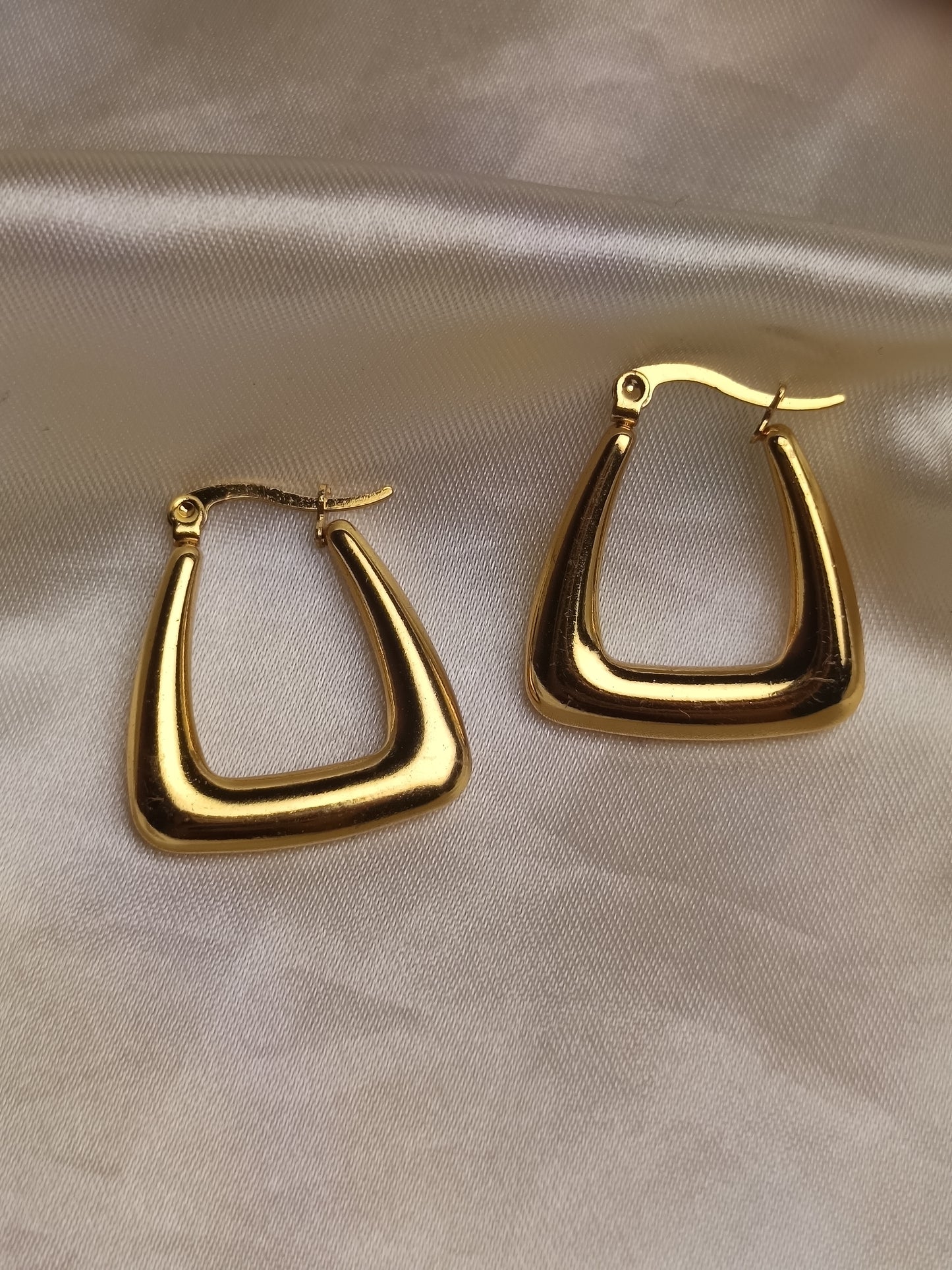 Triangle Shape Hoop Anti tarnish Earrings