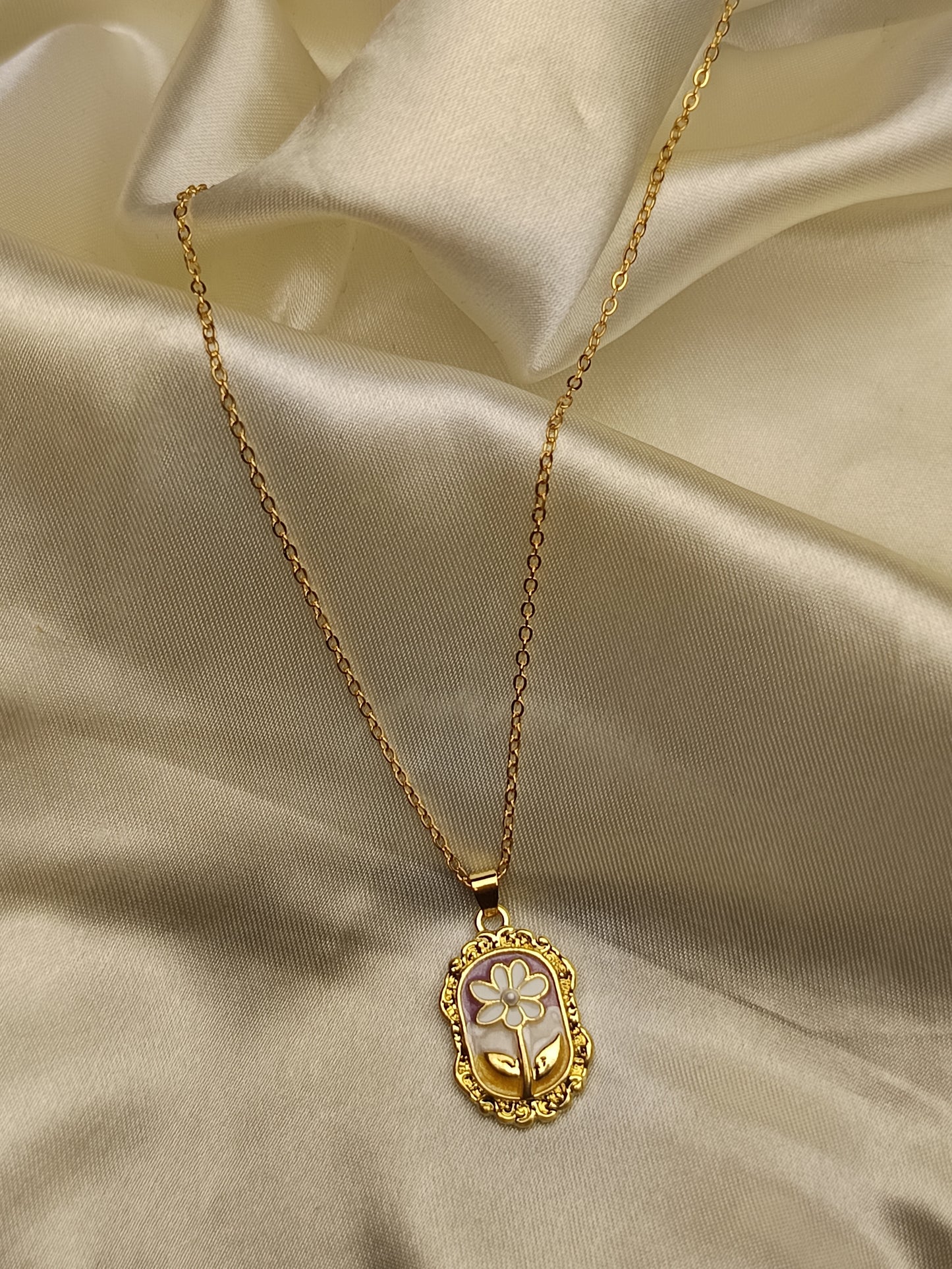 Sun Flower Design Necklace
