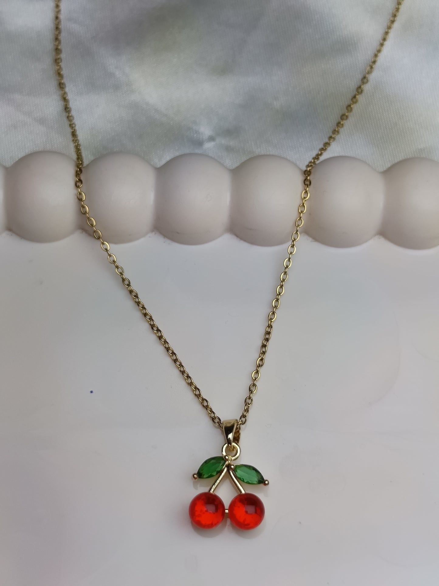 Red Cherry Pendant Necklace
