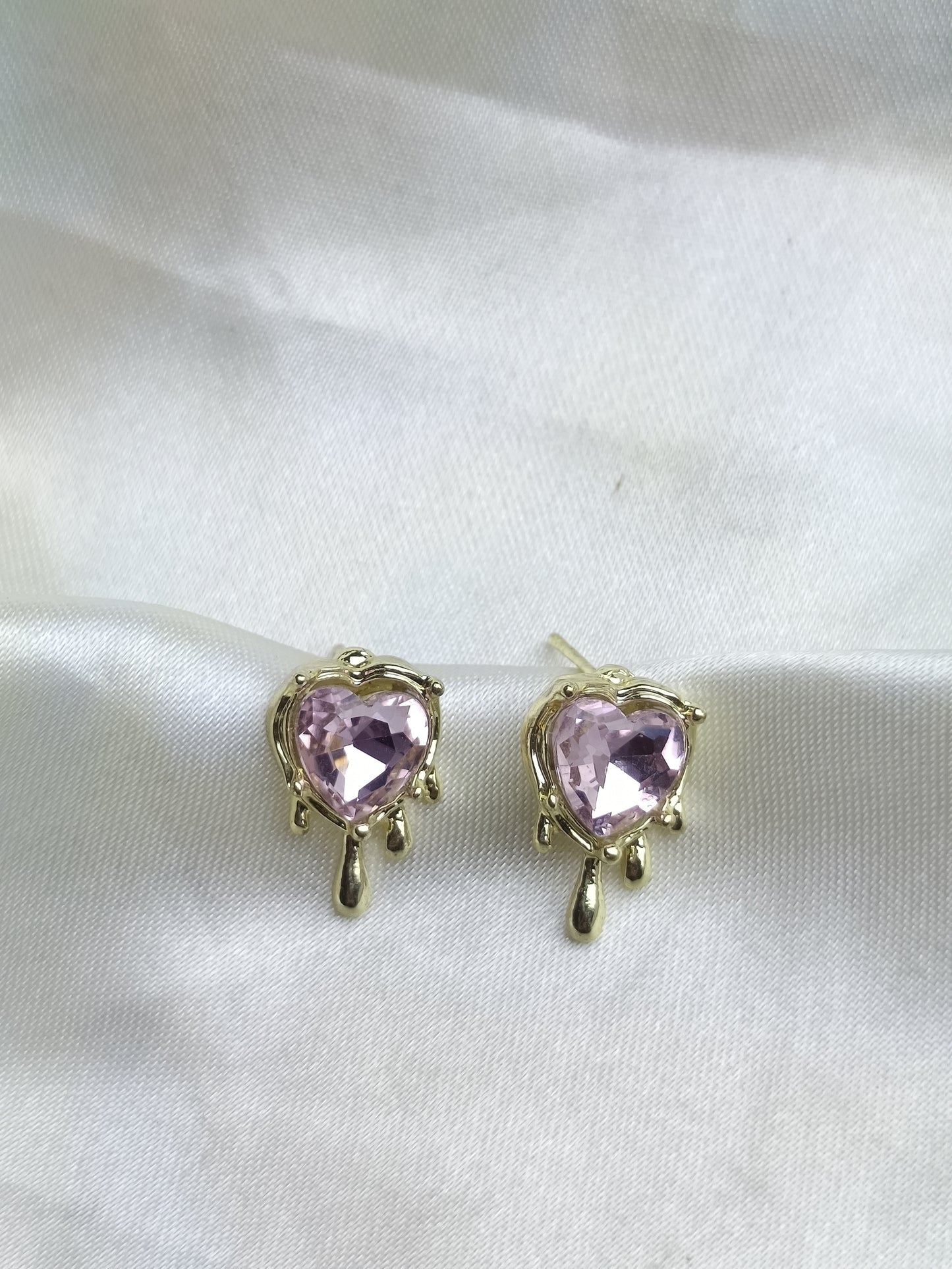 Mini Melt Heart Earring
