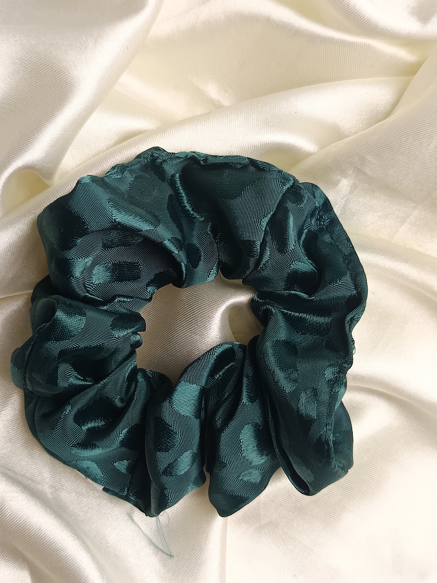 Green Heart Scrunchie