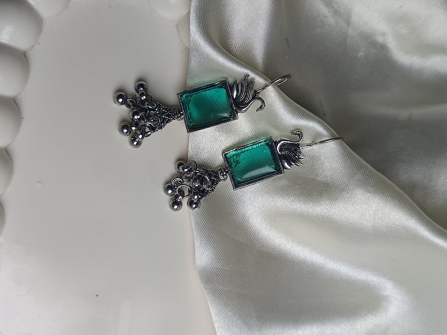 Green Hook Jhumka Earring