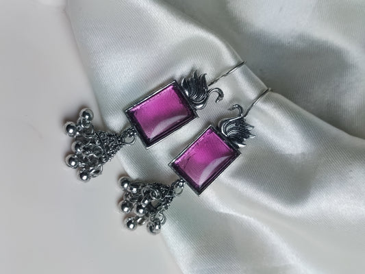 Dark Purple Hook Earring