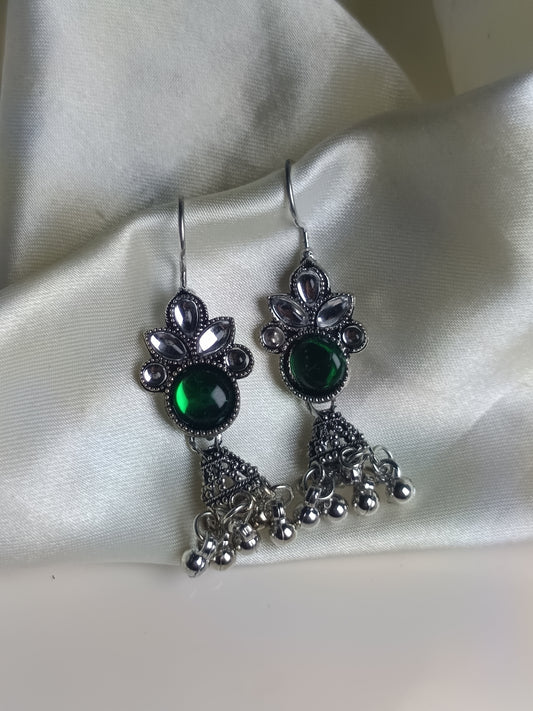 Green Hook Jhumka Earring