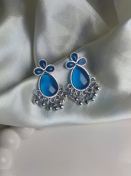 Blue Jhumka Earring