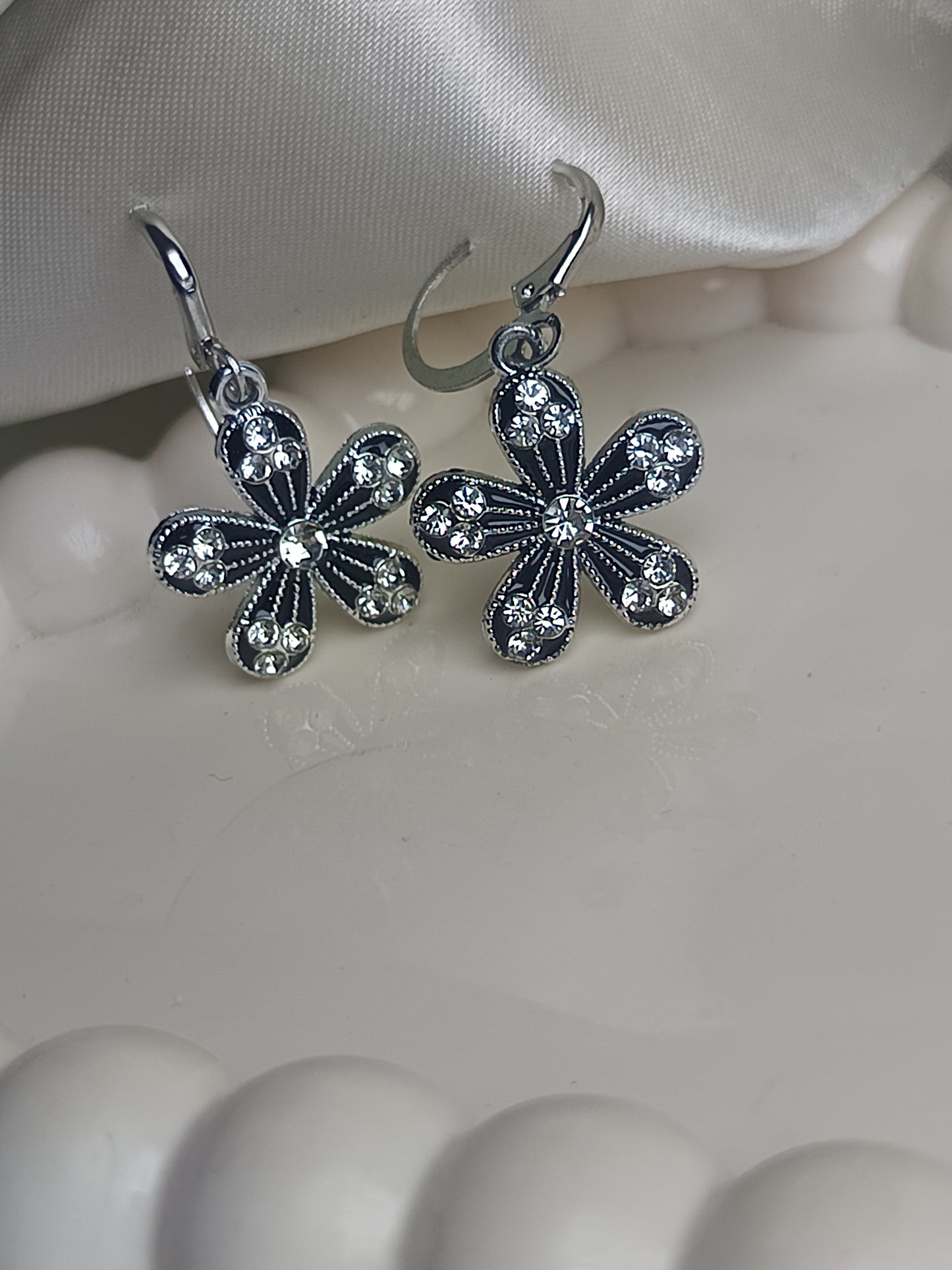 Sweet Cherry Blossom Flower Dangle Earrings
