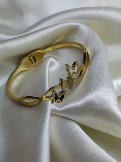 Triple Butterfly Anti Tarnish Bracelet