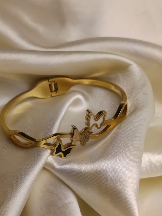 Triple Butterfly Anti Tarnish Bracelet