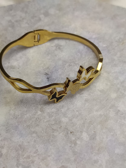 Triple Butterfly Anti Tarnish Bracelet