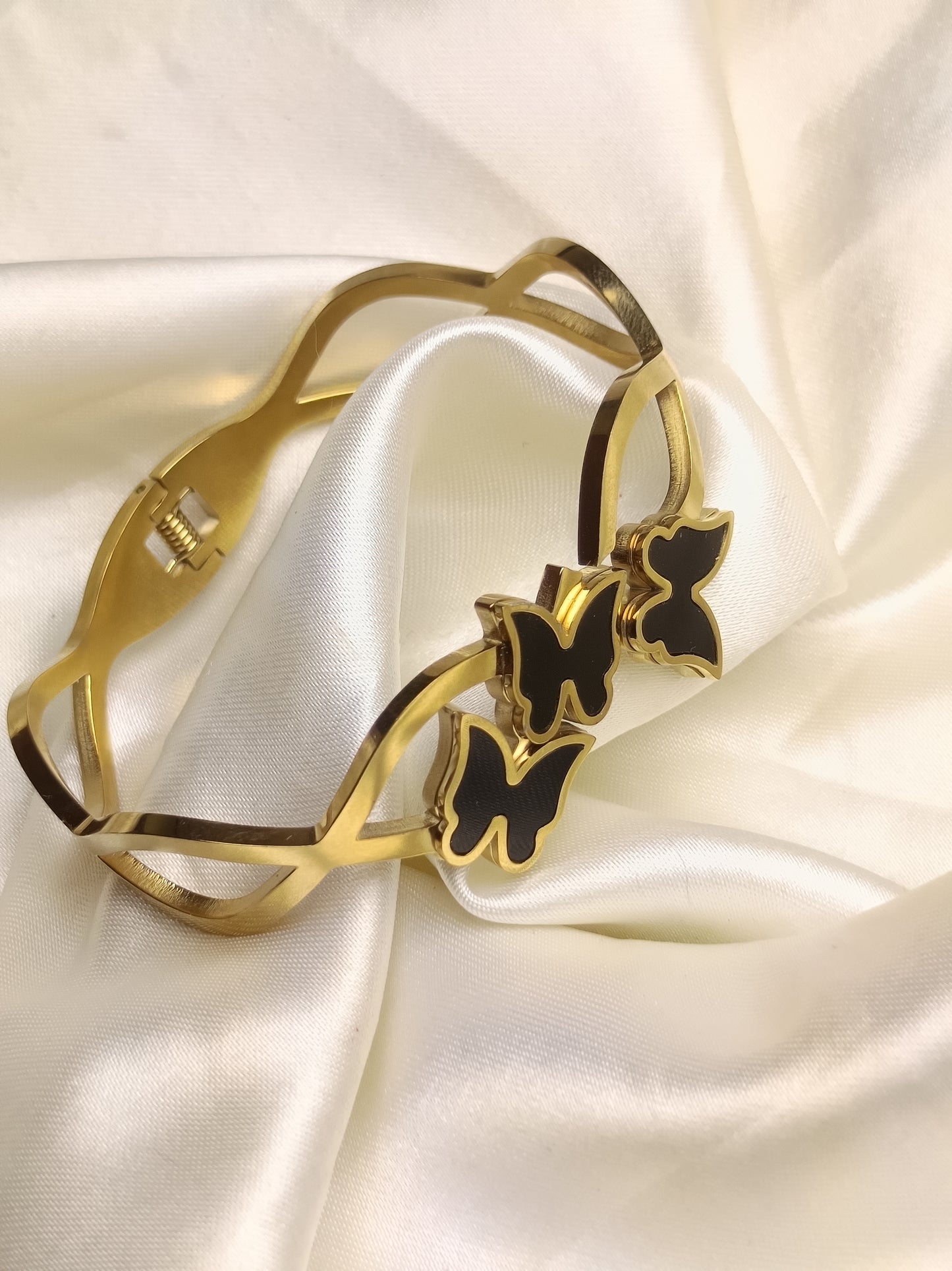 Black Butterfly Anti Tarnish Bracelet