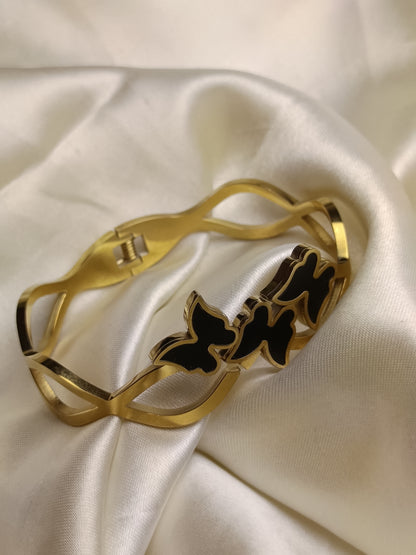 Black Butterfly Anti Tarnish Bracelet