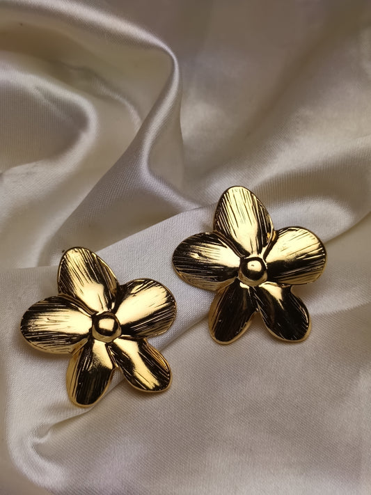 Golden Blossom Anti tarnish Earrings