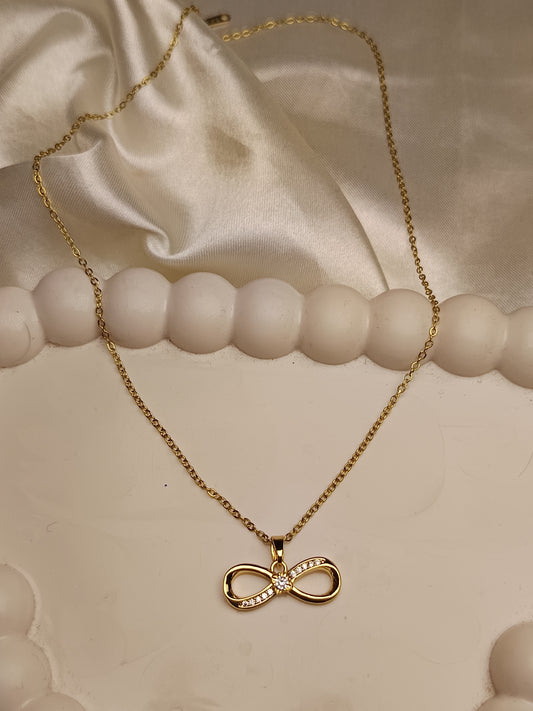 Women Infinity Love Crystal Pendant Necklace Everyday Wear Jewellery