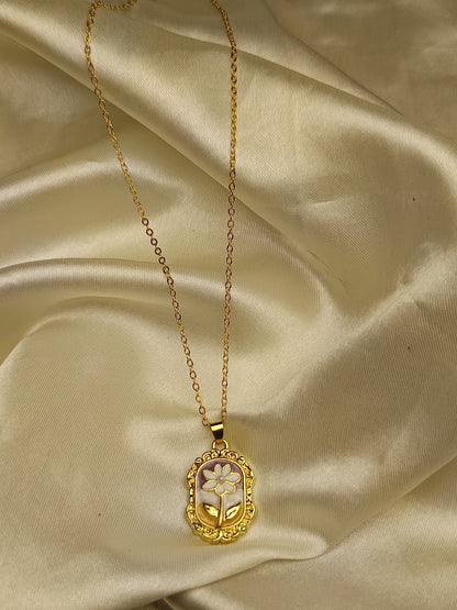 Sun Flower Design Necklace