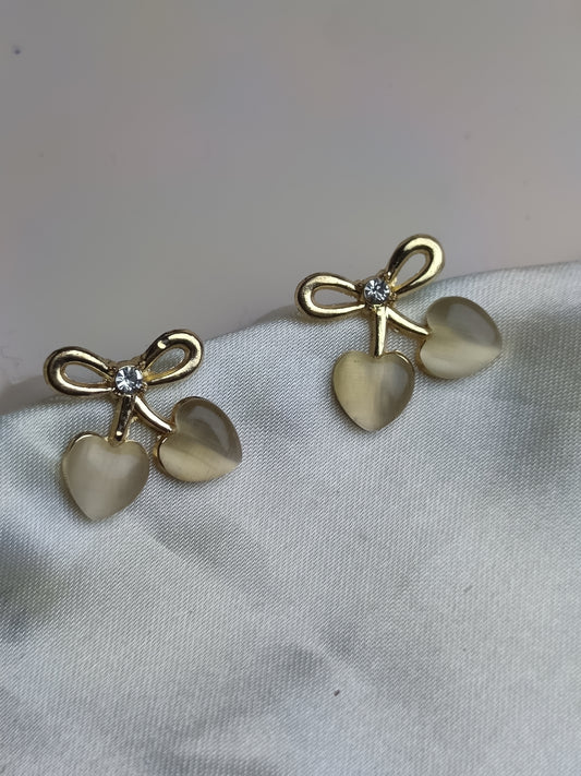 Bow Heart Earring