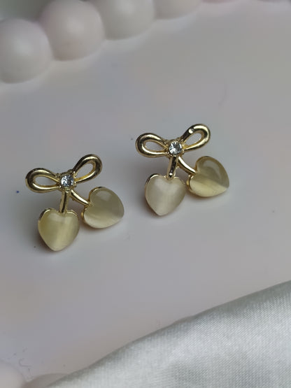 Bow Heart Earring