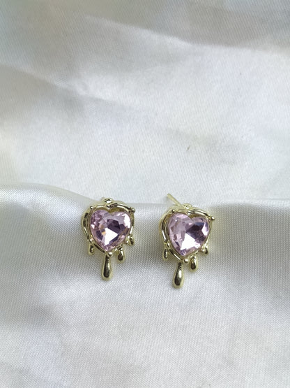 Mini Melt Heart Earring