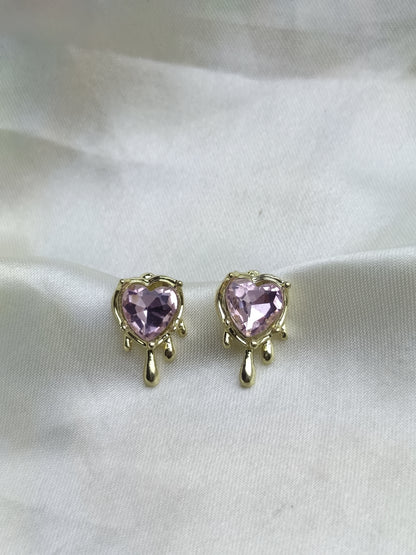 Mini Melt Heart Earring