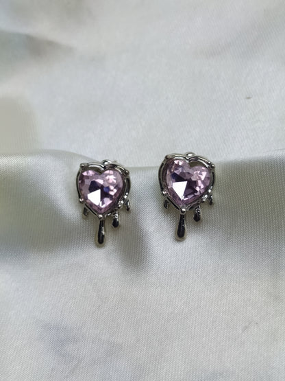 Mini Melt Heart Earring