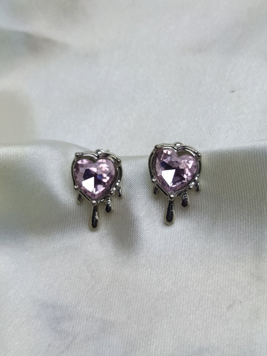 Mini Melt Heart Earring