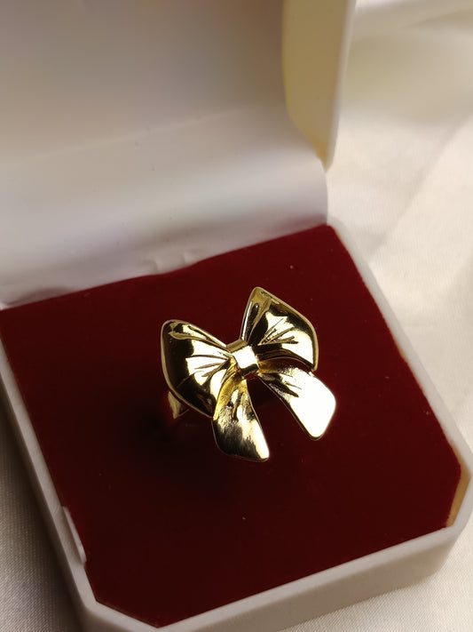 Cute Bow Anti Tarnish (Adjustable) Ring