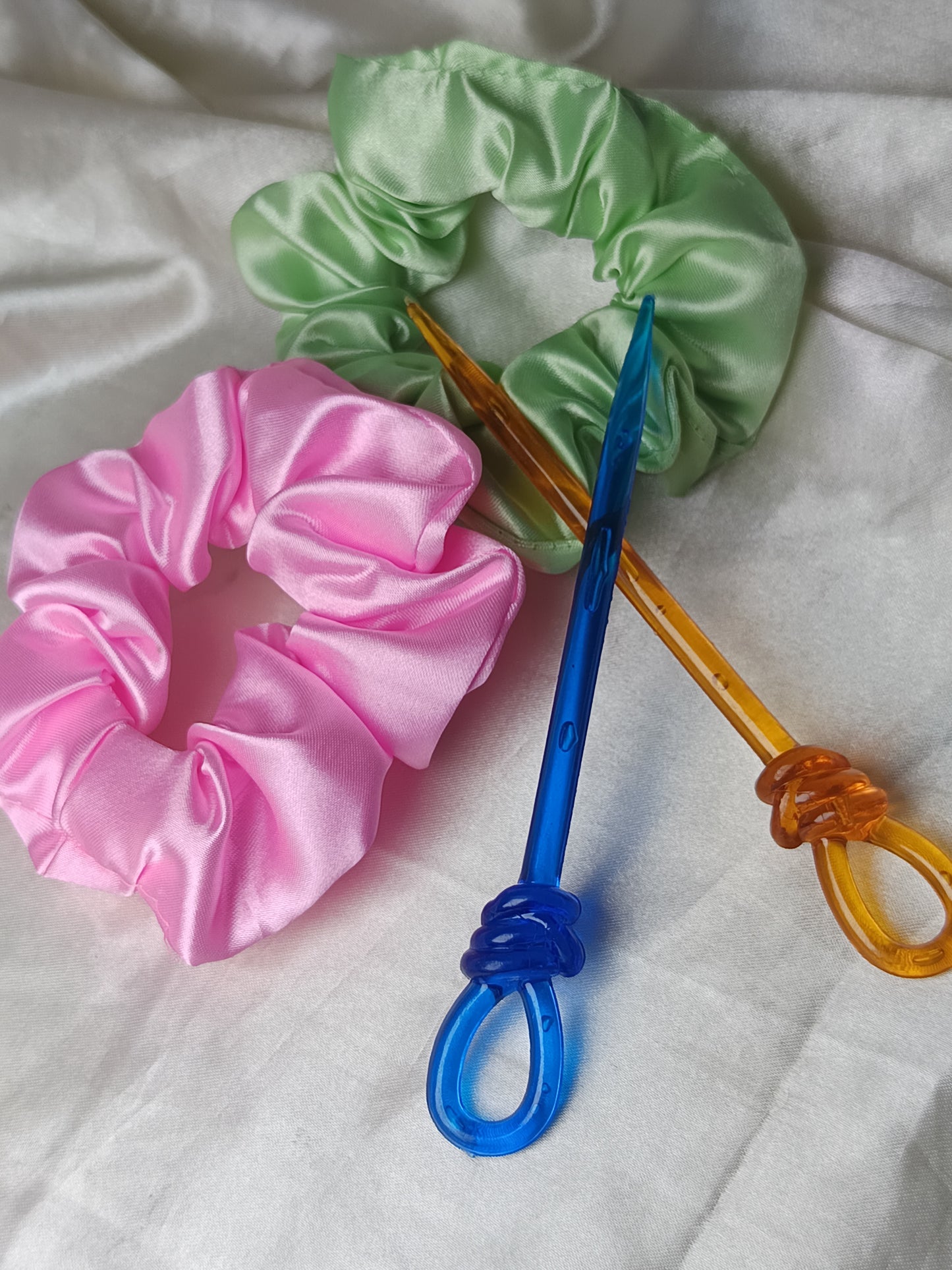 Set of Scrunchies and Hair Sticks