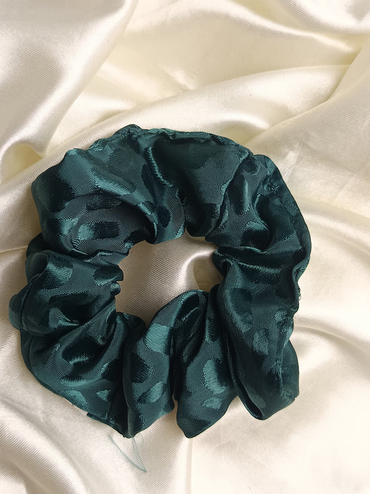 Green Heart Scrunchie