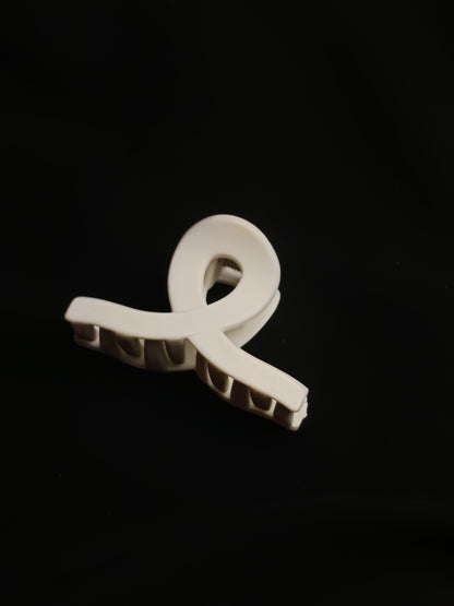 Nude Shade Bow Hair Claw-Small