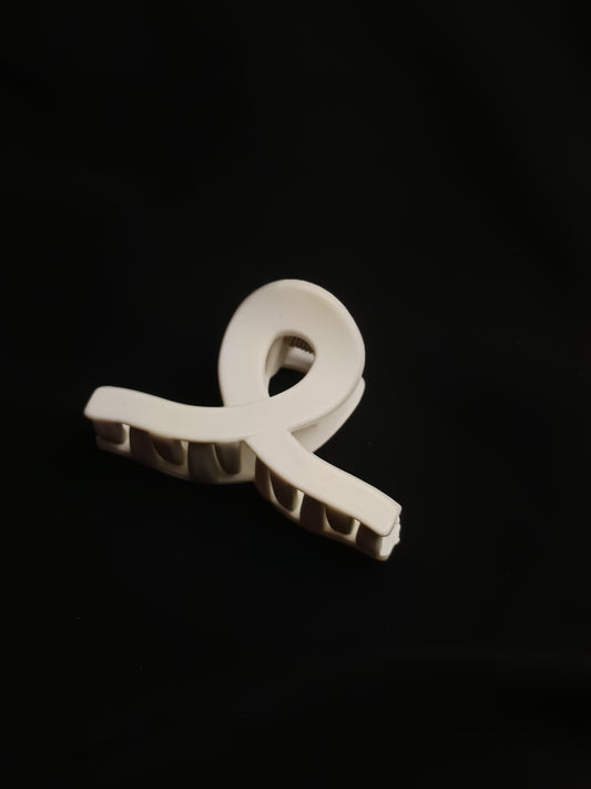 Nude Shade Bow Hair Claw-Small