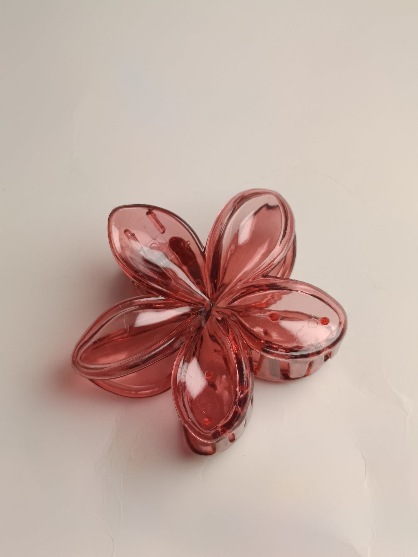 Glassy Flower Hair Claw -Large
