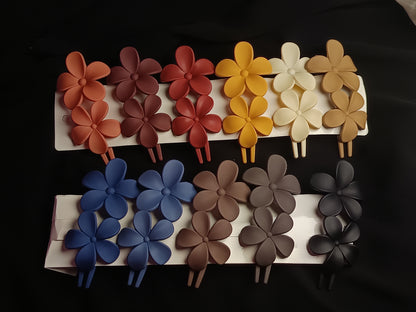 Beautiful Dual Flower Hair Claw-Large(1)