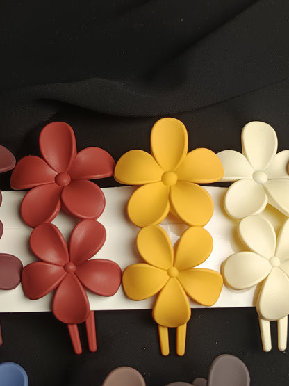 Beautiful Dual Flower Hair Claw-Large(1)