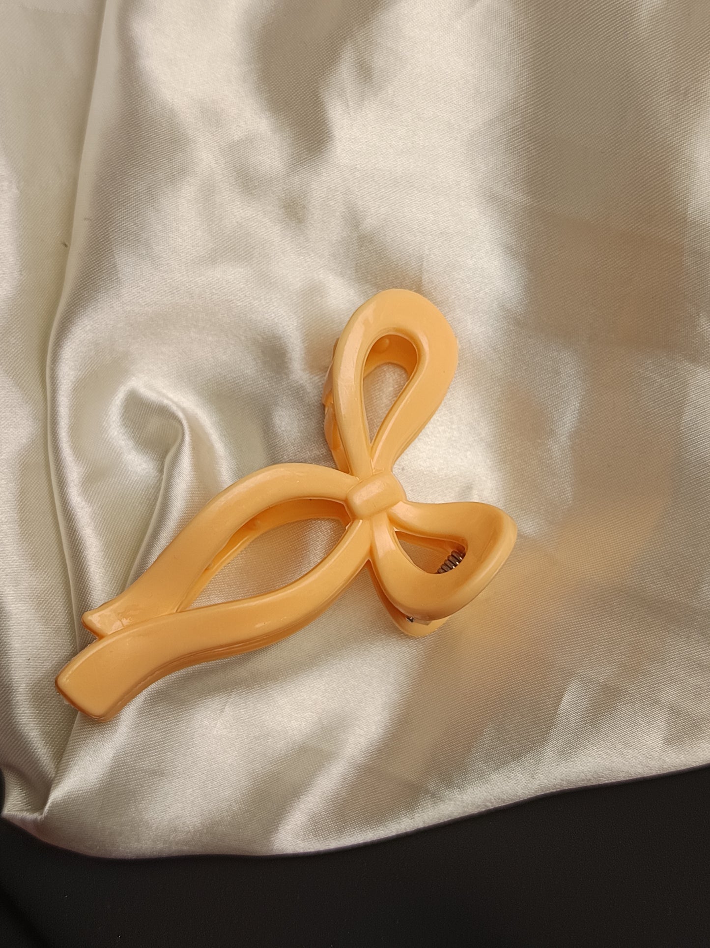 Multi Colour Ribbon Bow Hair Claw - Medium