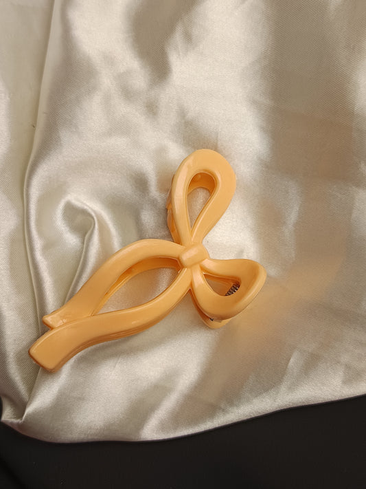 Multi Colour Ribbon Bow Hair Claw - Medium