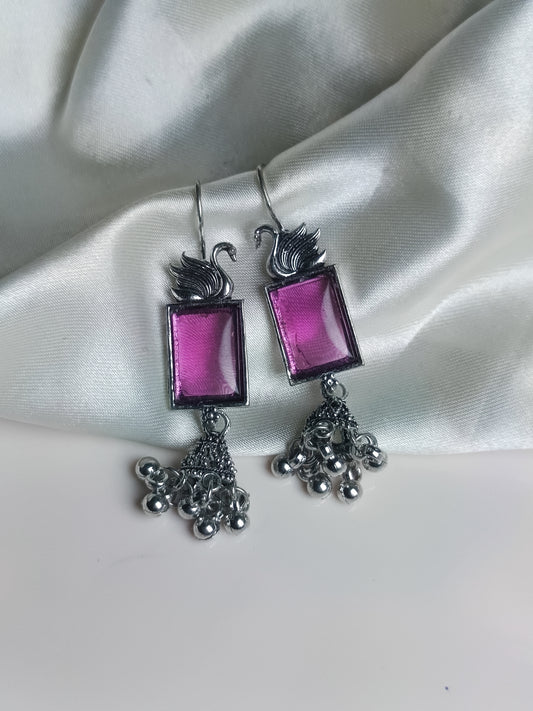 Dark Purple Hook Earring