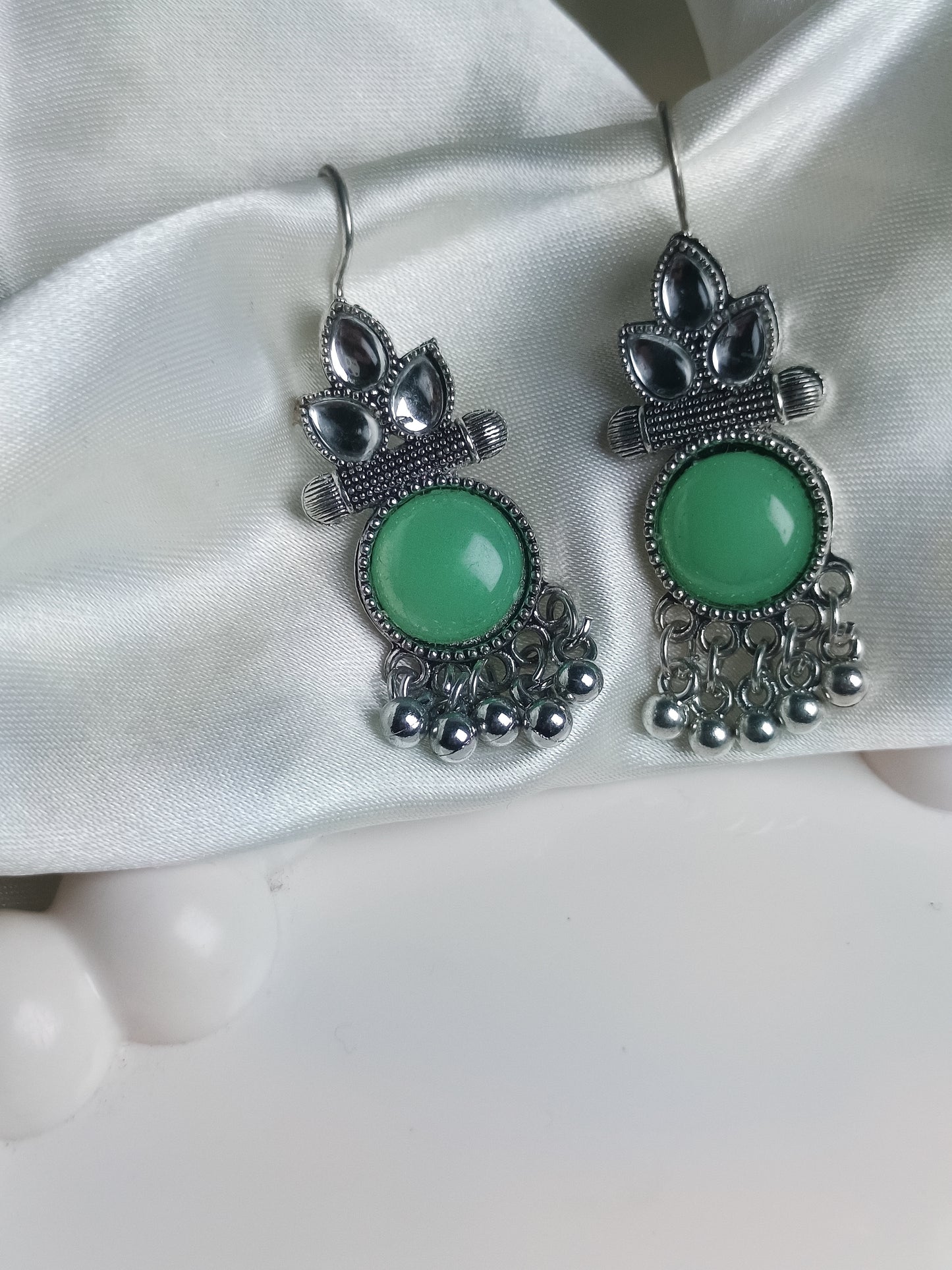Green Hook Jhumka Earring