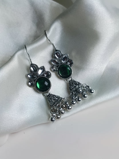 Green Hook Jhumka Earring