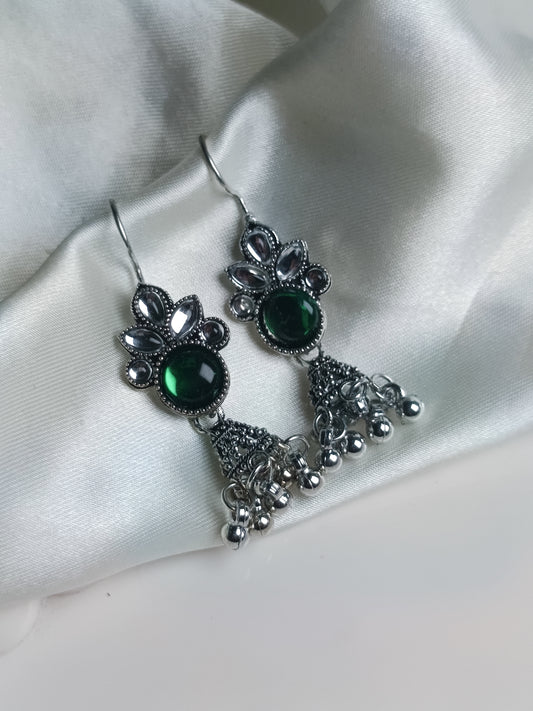 Green Hook Jhumka Earring
