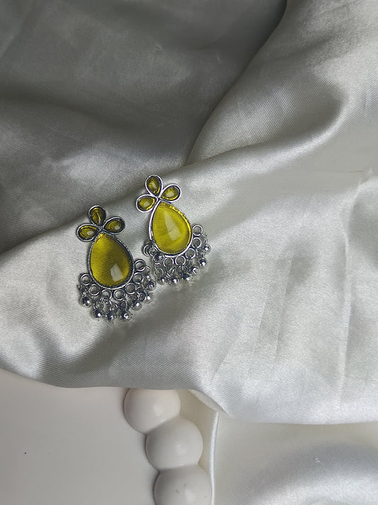 Yellow Jhumka Earring