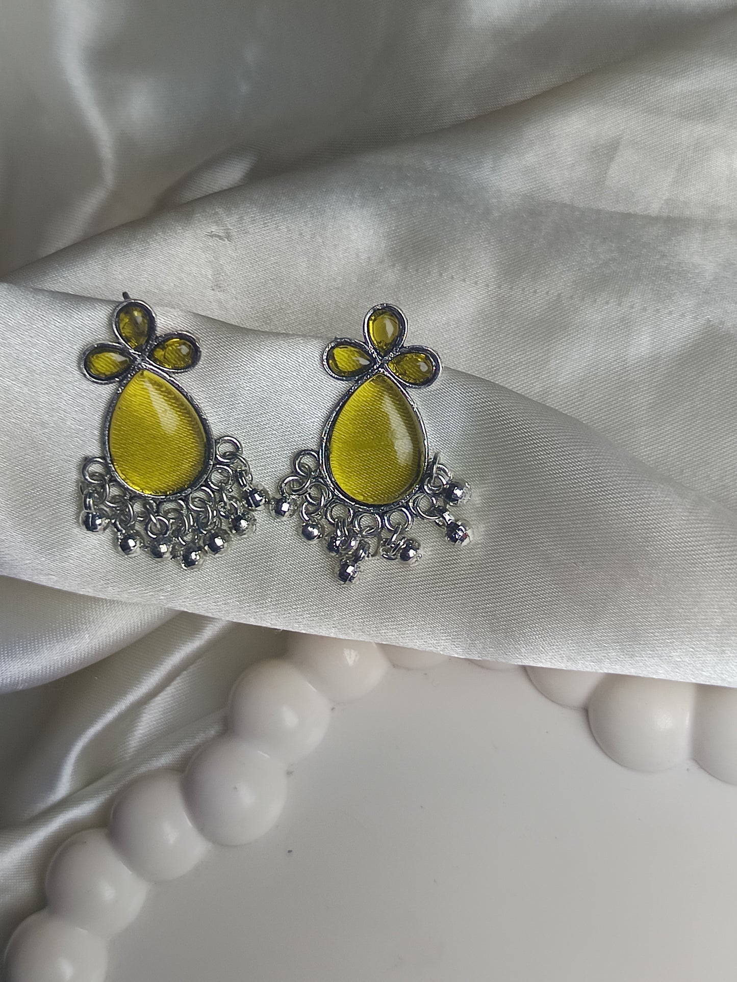 Yellow Jhumka Earring