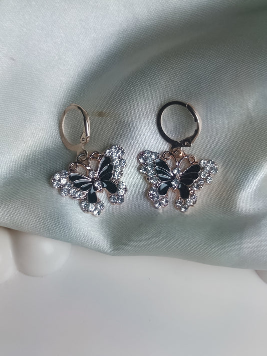 Black Butterfly Earring