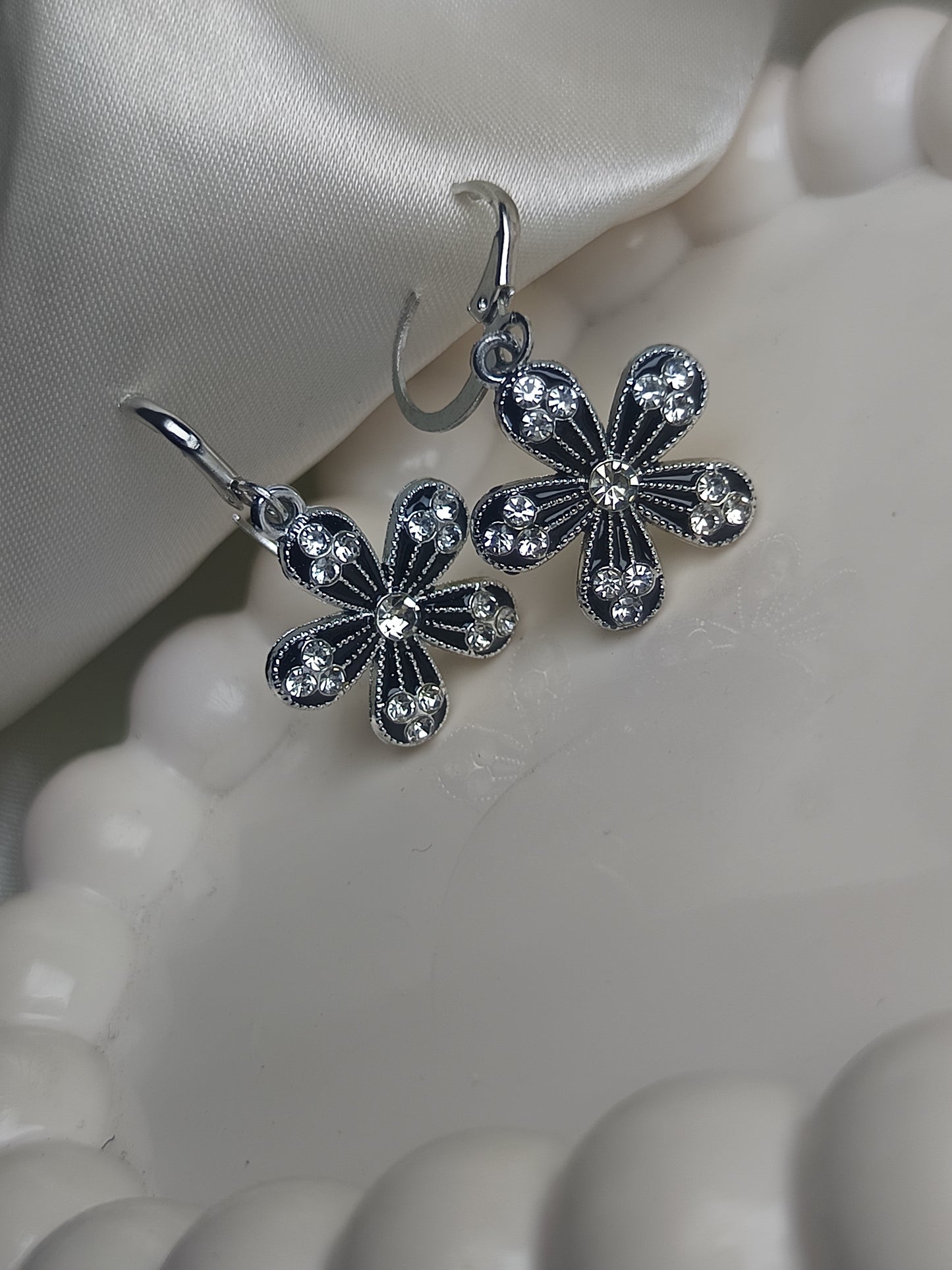 Sweet Cherry Blossom Flower Dangle Earrings