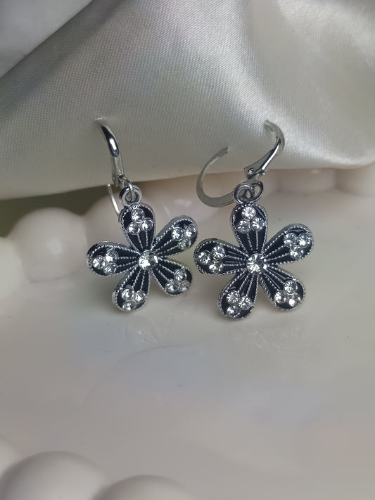 Sweet Cherry Blossom Flower Dangle Earrings