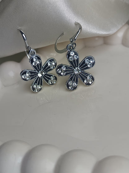 Sweet Cherry Blossom Flower Dangle Earrings