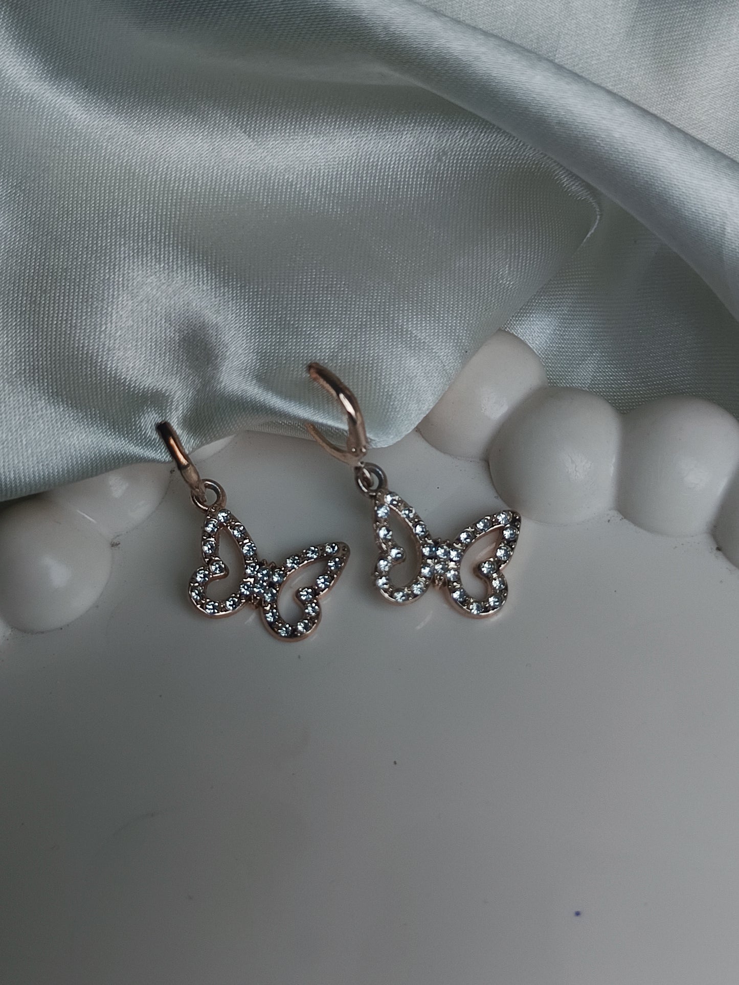 White Butterfly Earring