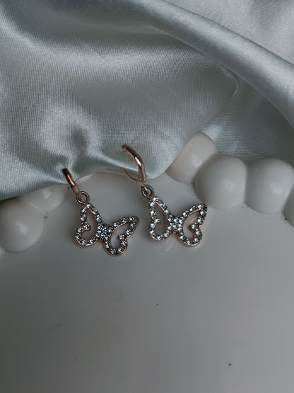 White Butterfly Earring
