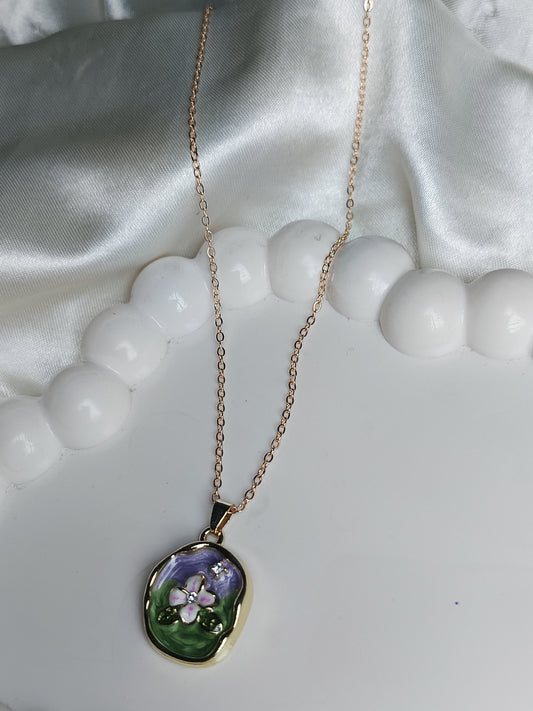 Mini Flower Charm Necklace