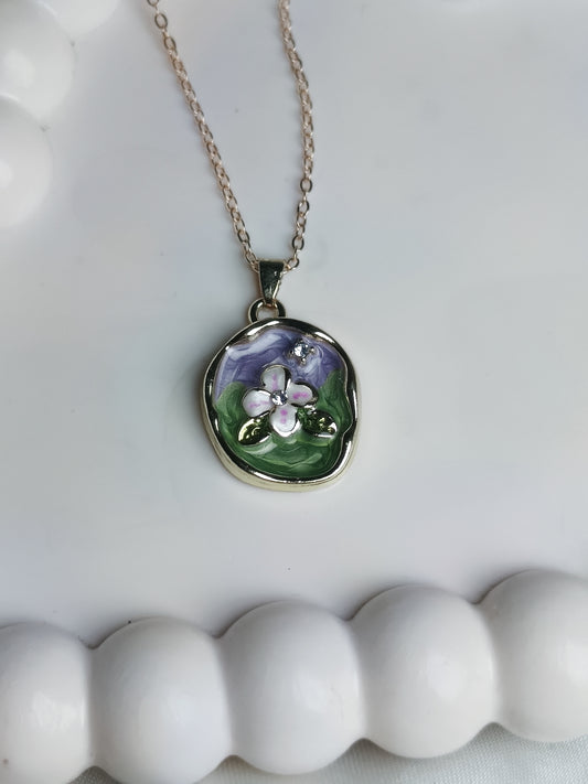 Mini Flower Charm Necklace